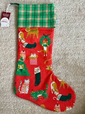 NWT Holiday Cats Christmas Stocking